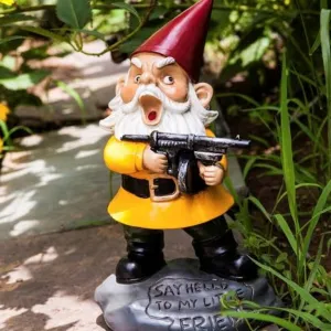 Garden Gnome With Gun (Say Hello to My Little Friend!)